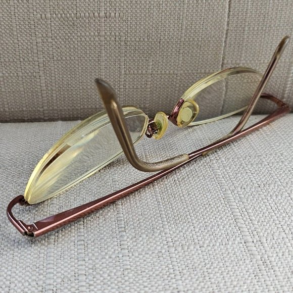 Nine West Vintage Eyeglasses Frame Half Rim Ladies Glasses Bronze Tone 51[]15 main image 12